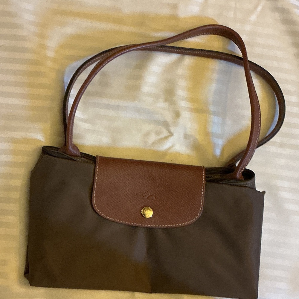 Longchamp Chocolate and Caramel Shoulder Bag